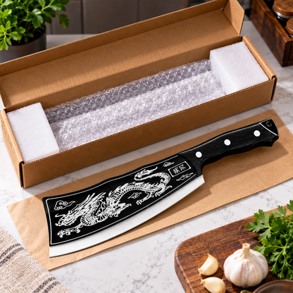 Japanese Dragon Chopping Knife Stainless Steel